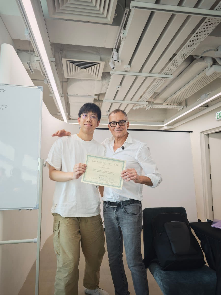 Barral Institute certificate with David